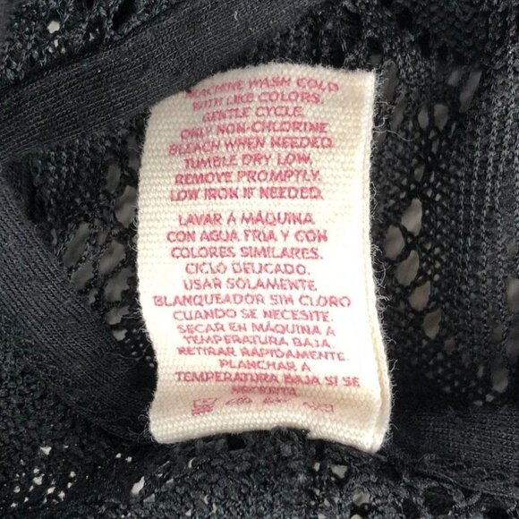 Ocean Pacific Womens Tank Top Small Sheer Black Lace Racerback Casual Cover Up - Picture 4 of 9